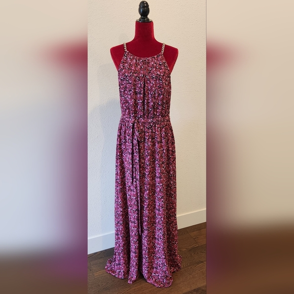 Michael Kors Pink Floral Maxi Dress - Picture 1 of 5